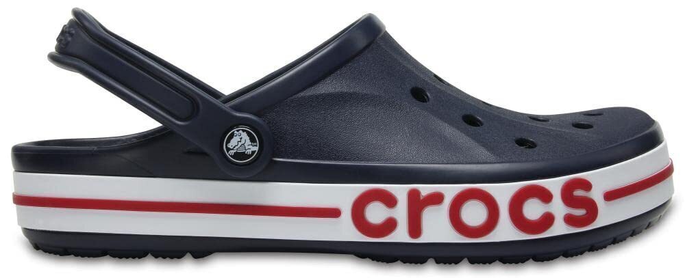 CROCS UNISEX-ADULT BAYABAND CLOGS, NAVY/PEPPER, 8 MEN/10 WOMEN